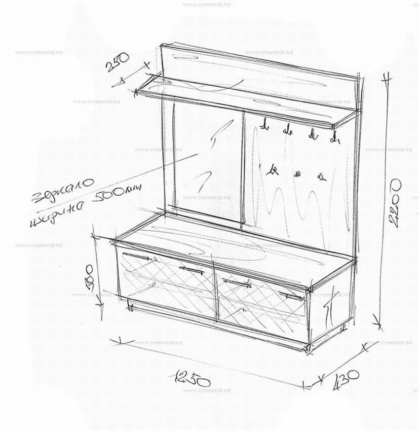 Прихожая своими руками чертежи и схемы фото Чертежи мебели фото - DelaDom.ru