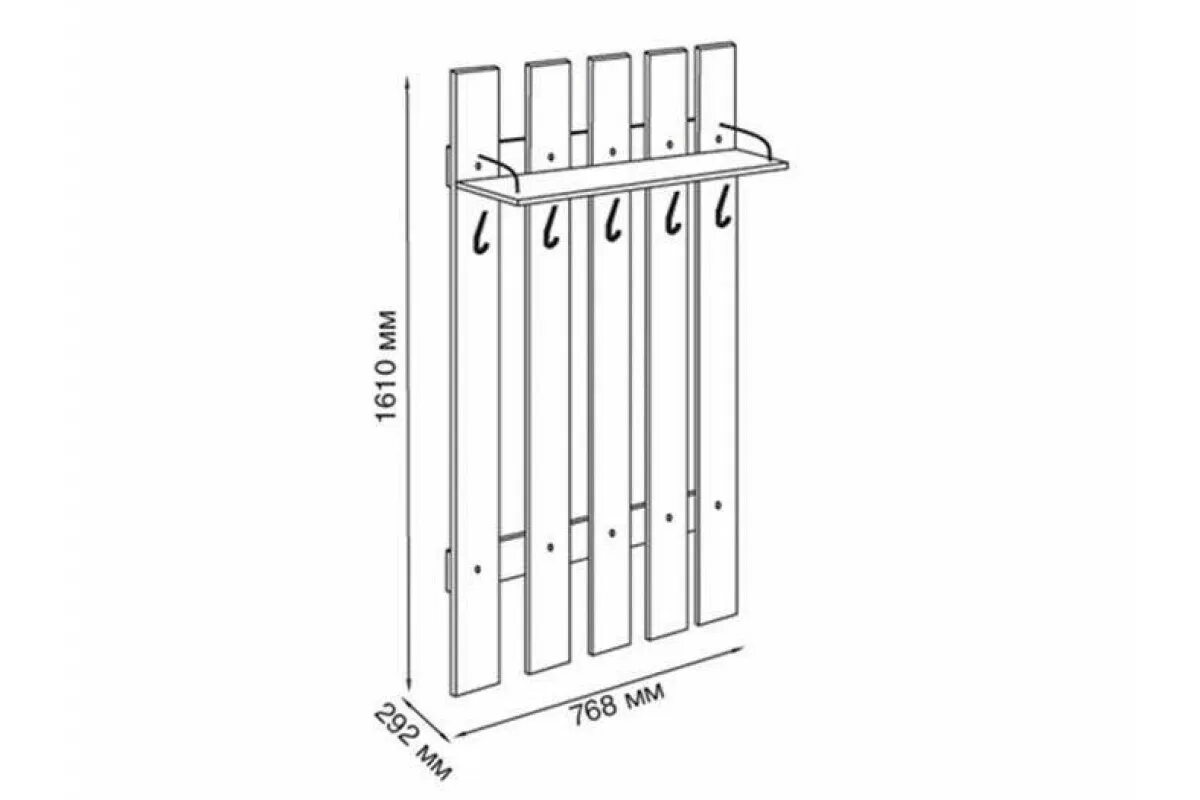 Прихожая своими руками из дерева чертежи Вешалка Спарта, артикул 10009262 купить с доставкой по Москве, цена 4 700 руб, ф