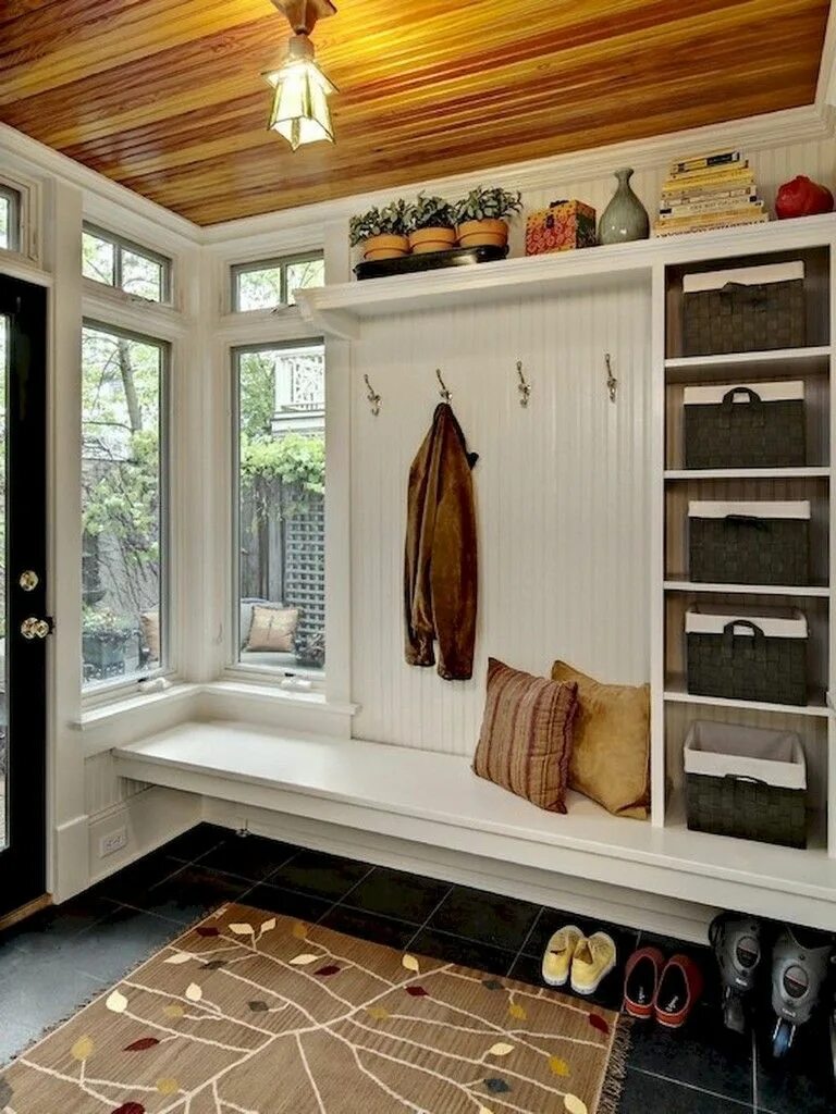 Прихожие на даче фото 54+ Awesome DIY Entryway Mudroom Bench Ideas #diy #diyhomedecor #diycrafts #diyp