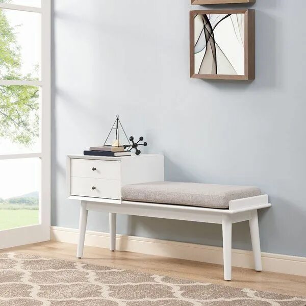 Прихожие скамейки фото Easmor Upholstered Storage Bench Entryway bench storage, Upholstered storage ben