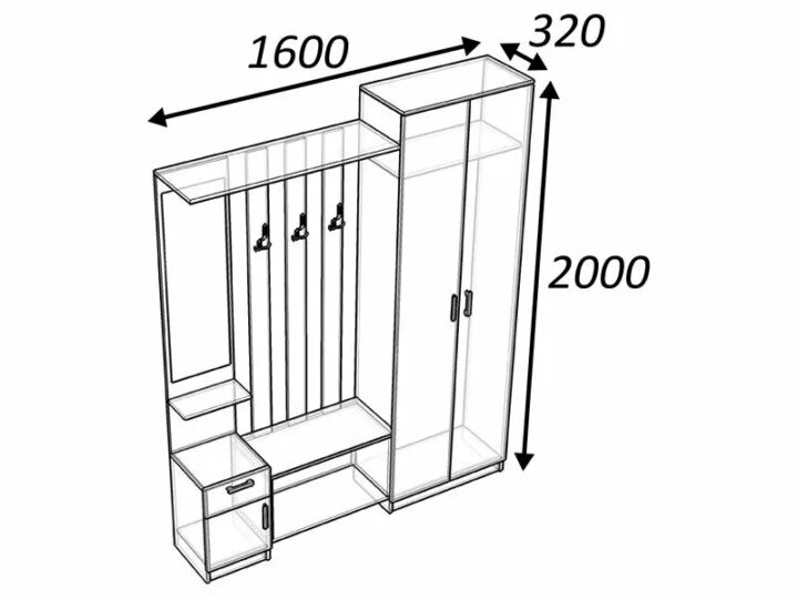 Прихожие своими руками схема Прихожая Мия1 - купить в Кемерове, цена 6 600 руб., продано 3 июля 2018 - Шкафы 