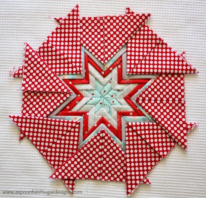 Прихватки артишок из лоскутков своими руками выкройки Folded Star Patchwork is a bit like fabric origami. The pattern is created from 