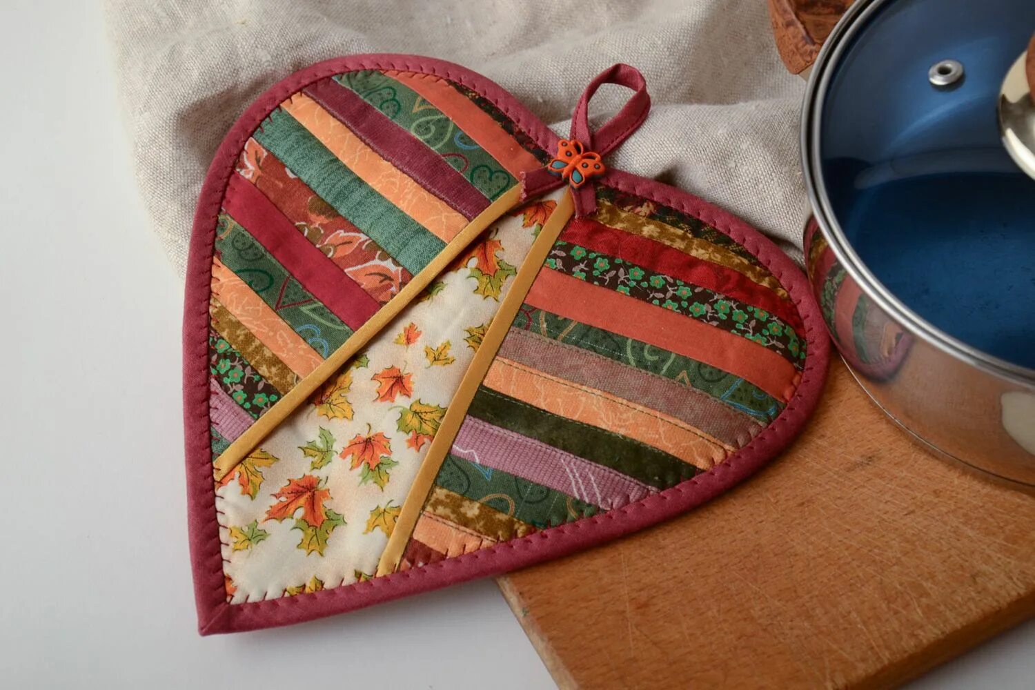 Прихватки фото мастер класс BUY Handmade pot holder Heart 1577772705 - HANDMADE GOODS at MADEHEART.COM