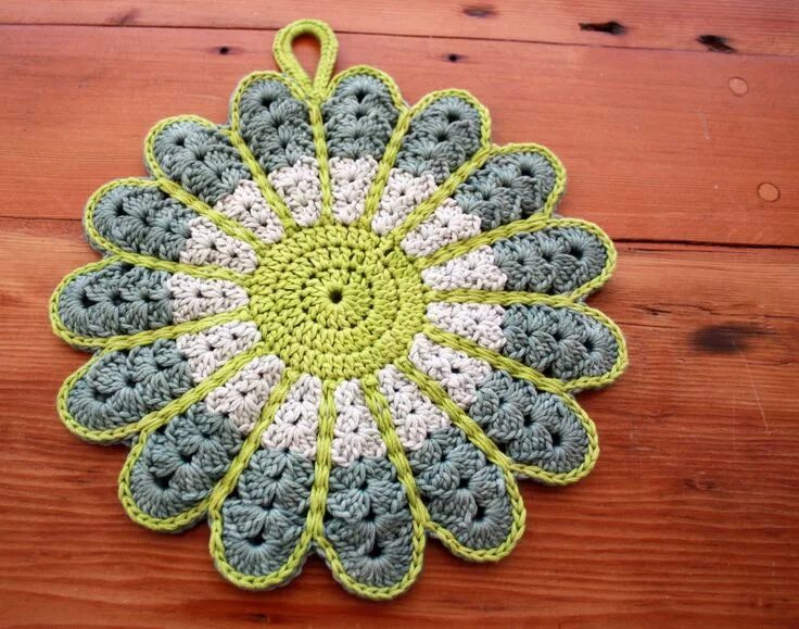 Прихватки крючком фото мастер класс crochet flower potstand Вязаные прихватки, Вязаный дом, Бесплатные шаблоны для в