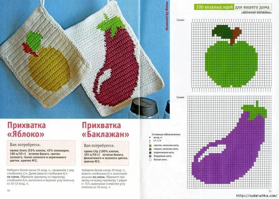 Прихватки спицами со схемами и описанием travaux-manuels3.overblog.com Идеи для вязания, Вязаные прихватки, Вязание