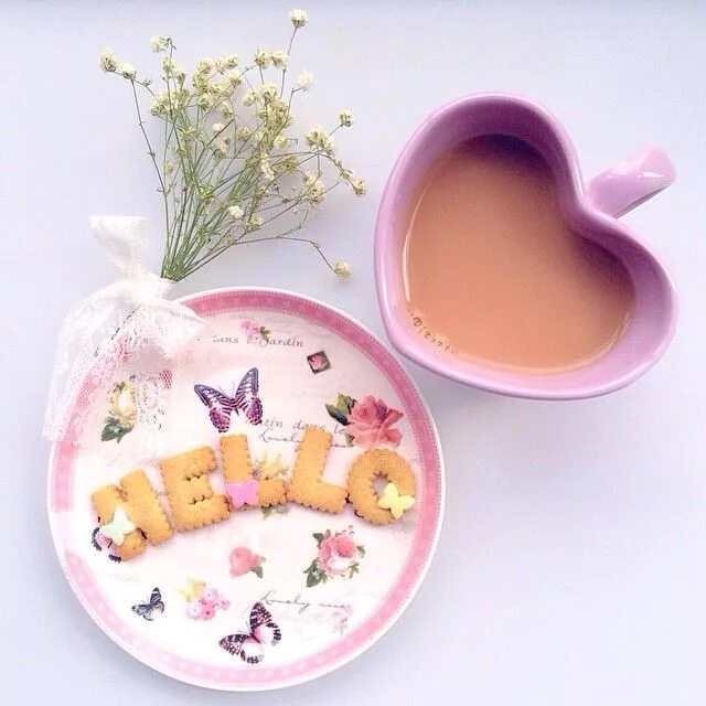 Прикольная картинка доброе утро милая Gina G * on Instagram: "Thanks very much for the #pretty #butterflies #plate @si