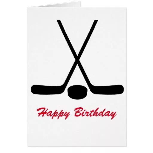 Прикольная картинка с днем рождения хоккеист Hockey Happy Birthday Card Birthday cards for boys, Birthday cards, Happy weddin