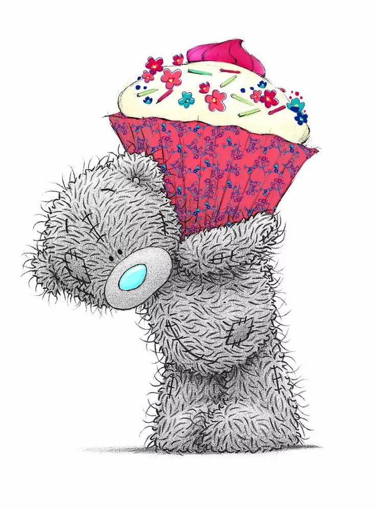 Прикольная картинка с днем рождения мишка Cup Cake Tatty teddy, Teddy pictures, Teddy bear images