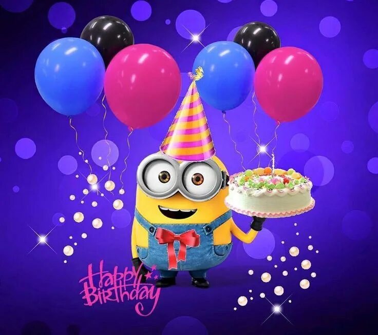 Прикольная картинка с днем рождения подростку Pin by Debbie Allen on Birthday Greetings Happy birthday minions, Happy birthday