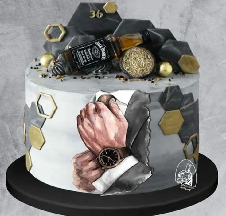 Прикольное оформление торта Pin on کیک مردانه Elegant birthday cakes, Birthday cakes for men, Unique birthda