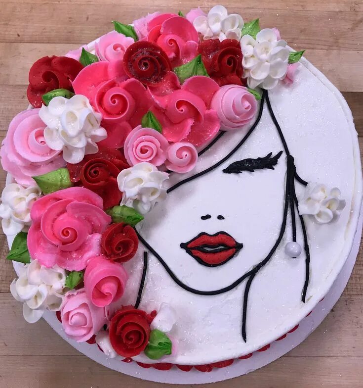 Прикольное оформление торта девушке Cake for woman day/woman b-day in 2020 Cake designs birthday, Cakes for women, R