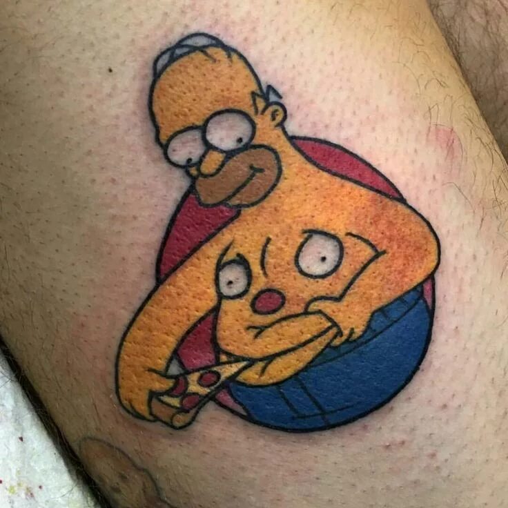 Прикольное тату фото Gomer Simpson tatto Simpsons tattoo, Cartoon tattoos, Baby tattoos