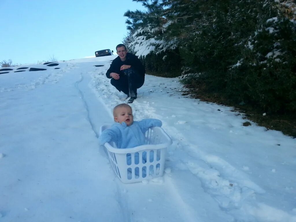 Прикольные фото змей Baby Lincoln's First Sled Ride - Imgur