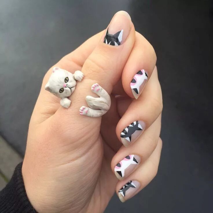 Прикольные идеи для маникюра Картинки по запросу тамблер маникюр Trendy nail art, Cat nail art, Simple nail a