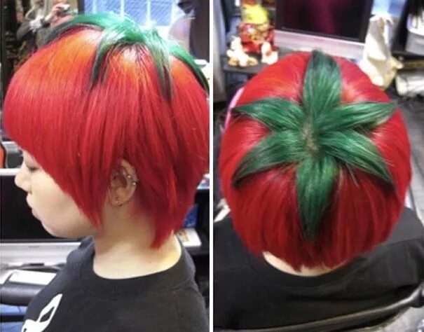 Прикольные кар прическа Tomato Haircut Creative haircuts, Hair humor, Crazy hair days