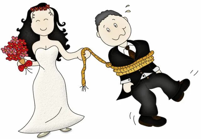 Прикольные картинки про свадьбу DECÁLOGO DEL MATRIMONIO FELIZ Caricaturas de novios, Dibujos de novios, Pareja d