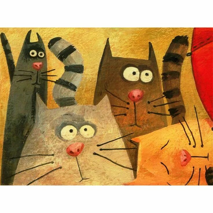 Прикольные картинки с днем кота international directory of children's illustrators Cat art illustration, Cat pai