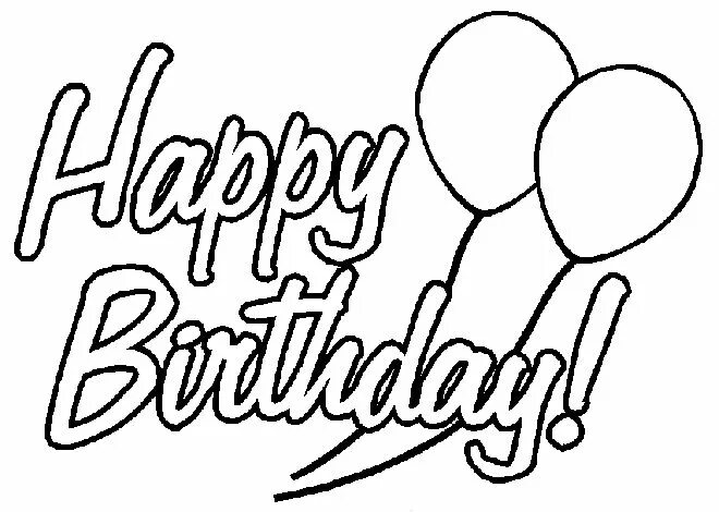 Прикольные картинки с днем рождения черно Happy Birthday Sponge Bob And Cake Coloring Page - Awesome Coloring Pages Happy 