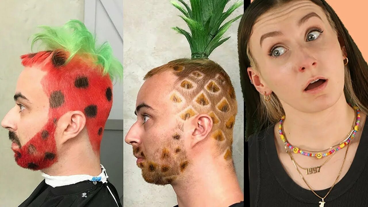 Прикольные мужские прически Top 10 Dumbest Haircuts People Actually Got - YouTube