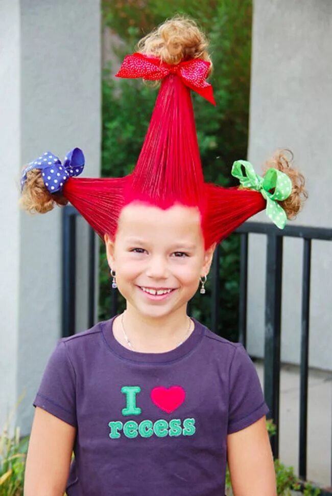 Прикольные прически для девочек короткие волосы The 11 Best Crazy Hair Day Ideas The Eleven Best Wacky hair, Crazy hair days, Wa