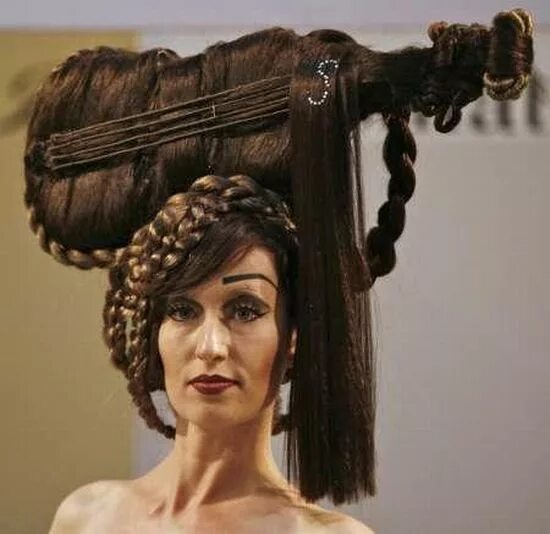 Прикольные прически на средние unusual unique pics Crazy Hairstyles Peinados, Peinados extravagantes, Trenzas d