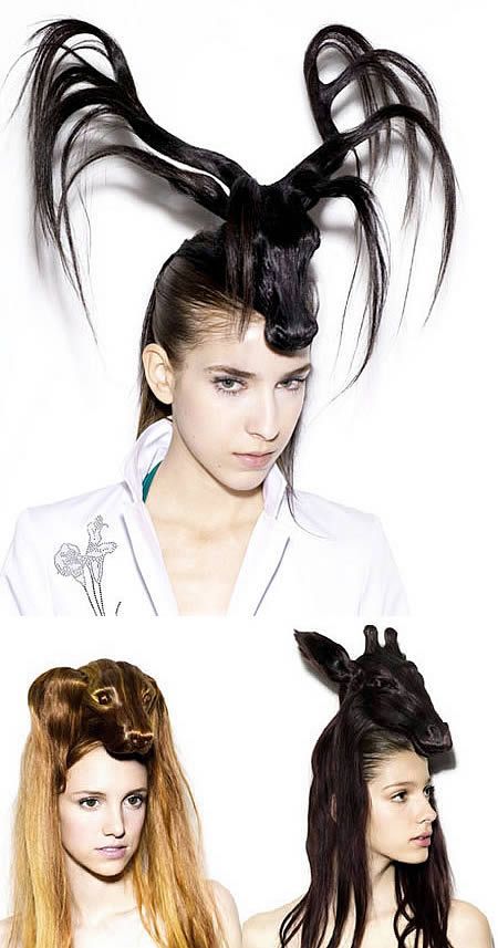 Прикольные стрижки для девушек на длинные волосы 15 Craziest Hairstyles Crazy hair, Weird haircuts, Wacky hair