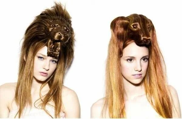 Прикольные стрижки для девушек на длинные волосы Hairy Headdresses Hair styles, Crazy hair, Hair shows