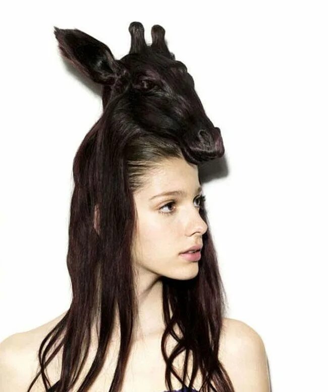 Прикольные стрижки на длинные волосы Animals Hair by Nagi Noda Fashion Uzun saç, Orta saç, Saç şekilleri