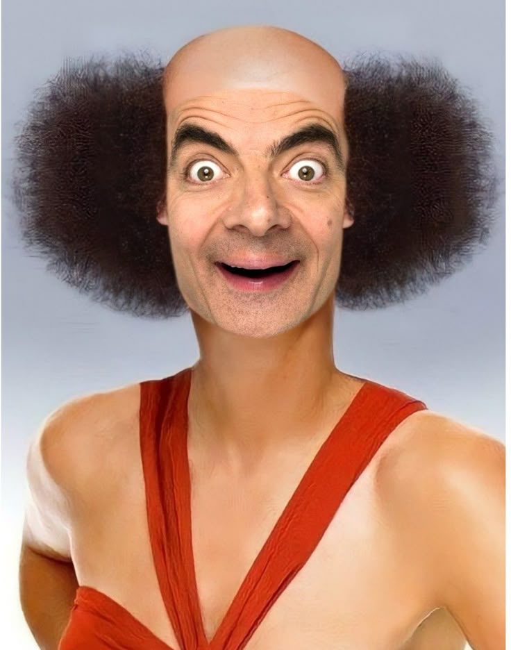 Прикольные стрижки на длинные волосы Mr Bean Funny mugshots, Mr bean, Mug shots