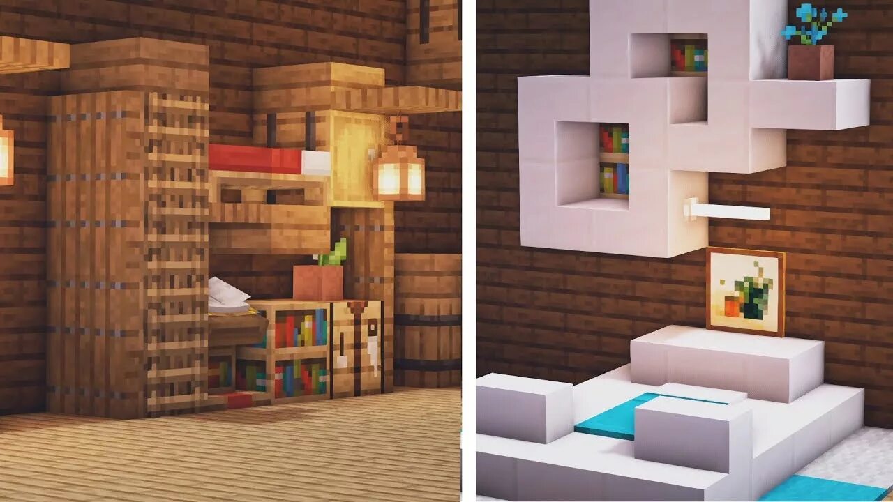 Прикольный декор для дома в майнкрафте 5 Unique Bed Designs in Minecraft! (1.17 Building Tips and Tricks) - YouTube