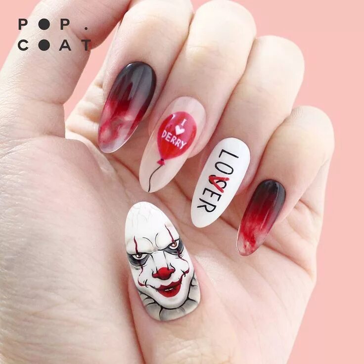 Прикольный дизайн ногтей 847 Likes, 12 Comments - ILLUSTRATED NAIL ART (@popcoat) on Instagram: ": IT : P