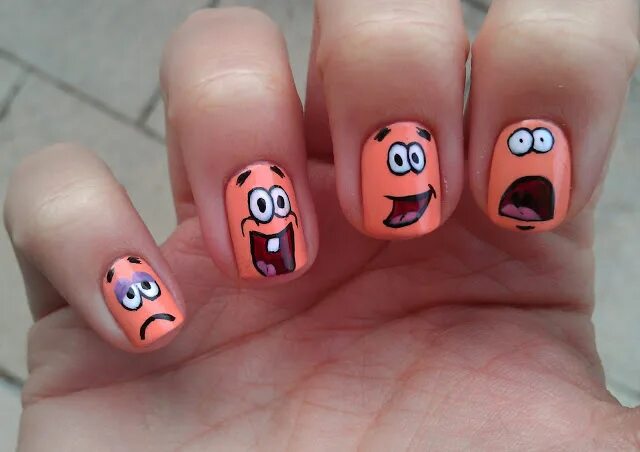 Прикольный дизайн ногтей patrick nail picture, patrick nail wallpaper