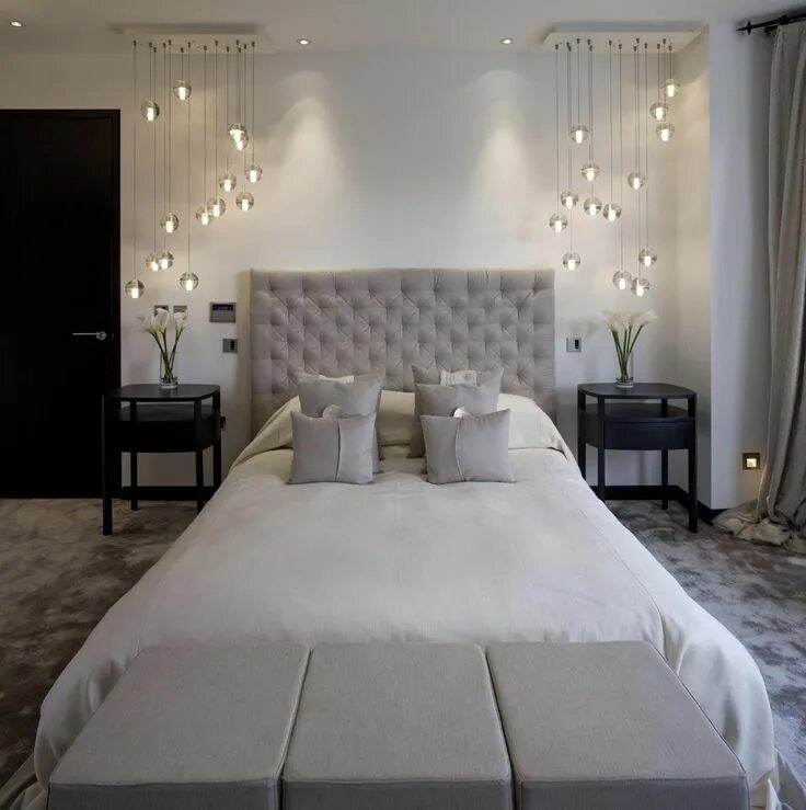 Прикроватные светильники в интерьере спальни About Us - Kelly Hoppen Interiors Bedroom design, Elegant bedroom, Bedroom inspi