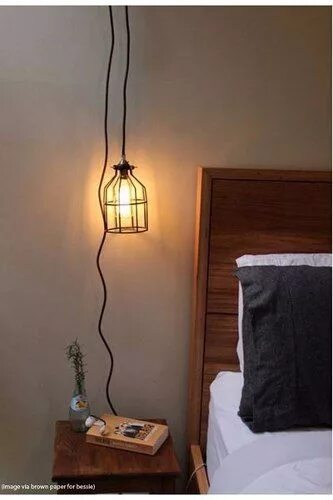 Прикроватный светильник своими руками Jaula Colgante De Hierro - Edison De Filamento - $ 450,00 Hanging bedroom lights