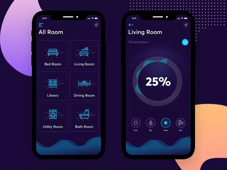 Приложение дизайн квартиры для телефона бесплатно Smart Home - UpLabs Android design, App design, Smart home