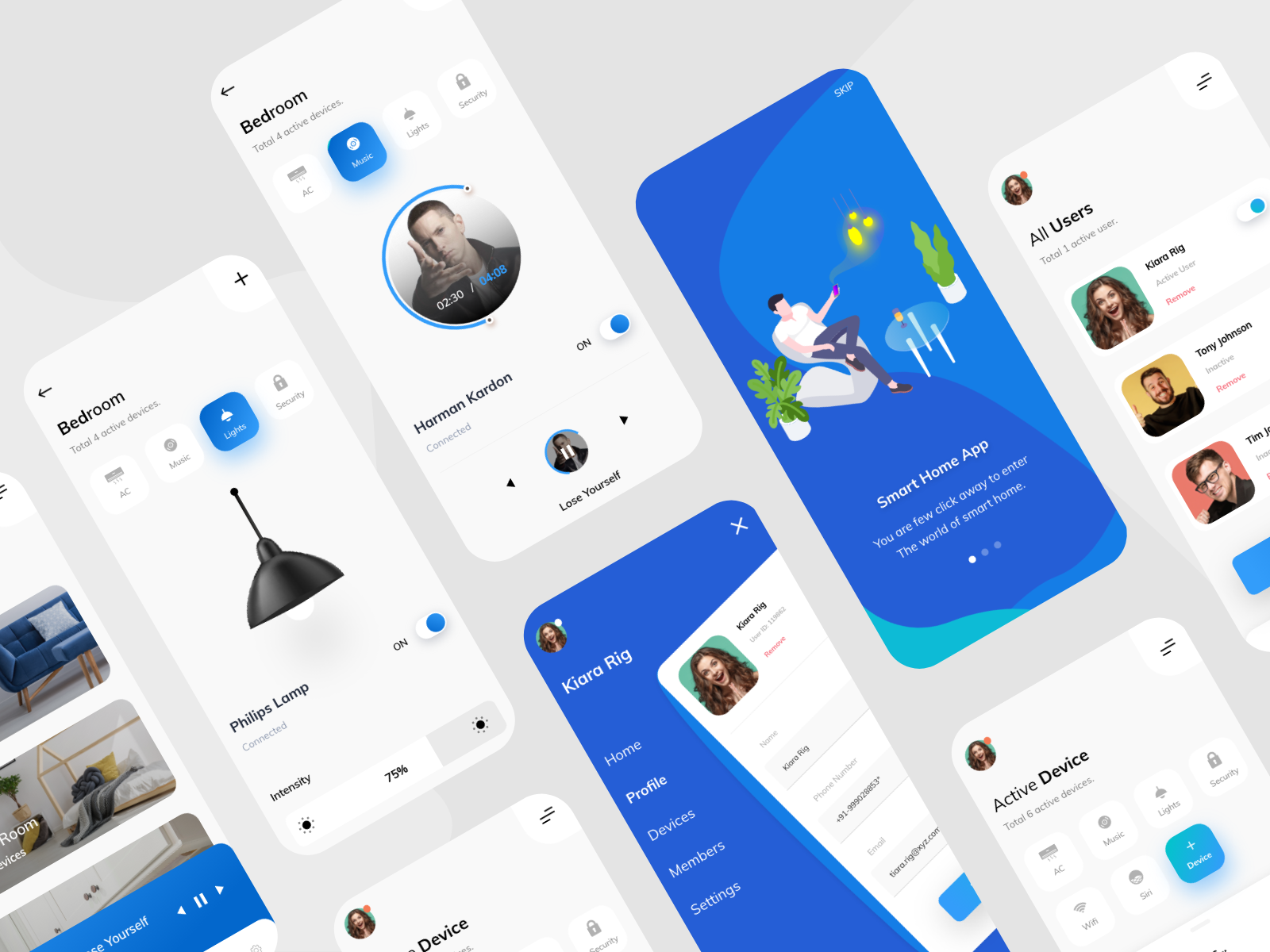 Приложение дизайн квартиры для телефона бесплатно Smart Home Mobile App Ui kit, Mobile app, Mobile app design