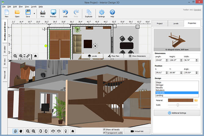 Приложение для дизайна дома Interior Design Software Interface Screenshots