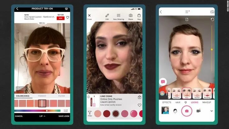 Приложение для макияжа на фото айфон Virtual Makeovers: Try On Makeup with Augmented Reality