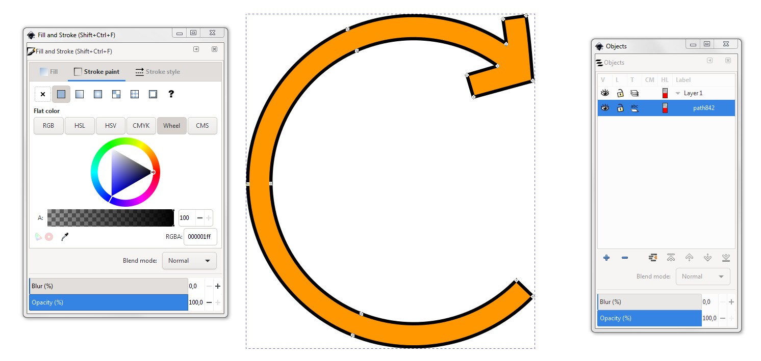 Приложение для обводки фото на бумагу inkscape - How to adjust the stroke width of an SVG path between two specific no