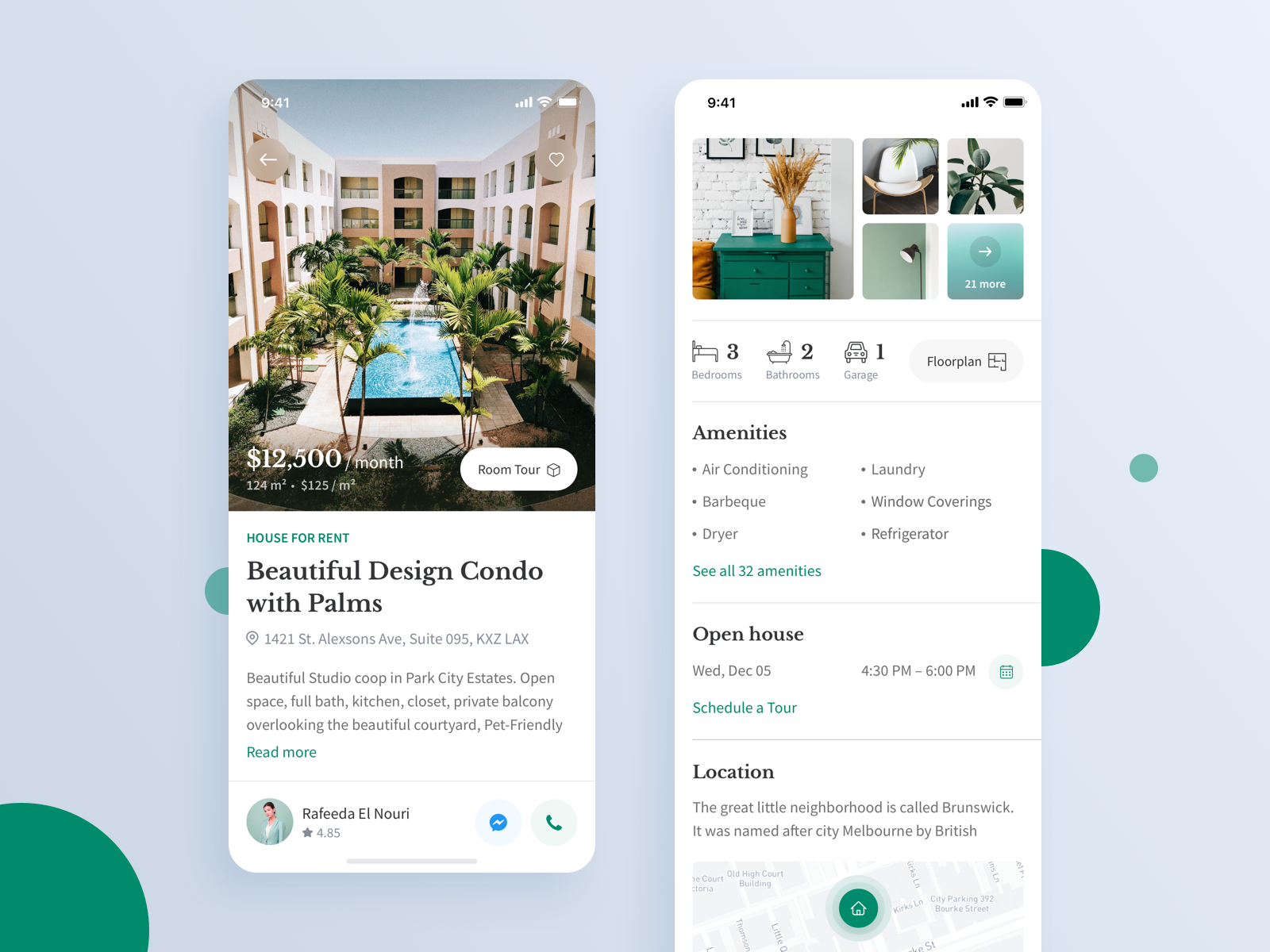 Приложение для оформления квартиры Real Estate iOS App: Property Listing App design layout, Mobile app design, Web 