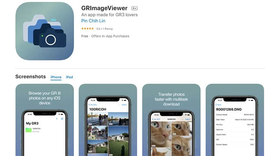 Приложение для переноса фото с ноутбука Новое приложение GRImageViewer для переноса фотографий с камеры Ricoh GR III на 