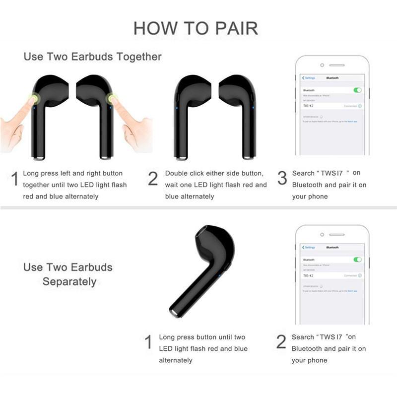 Приложение для подключения двух наушников одновременно იყიდეთ Earbuds Wireless Bluetooth 5.0 Earphones I7s TWS Headset with Mic იაფად -