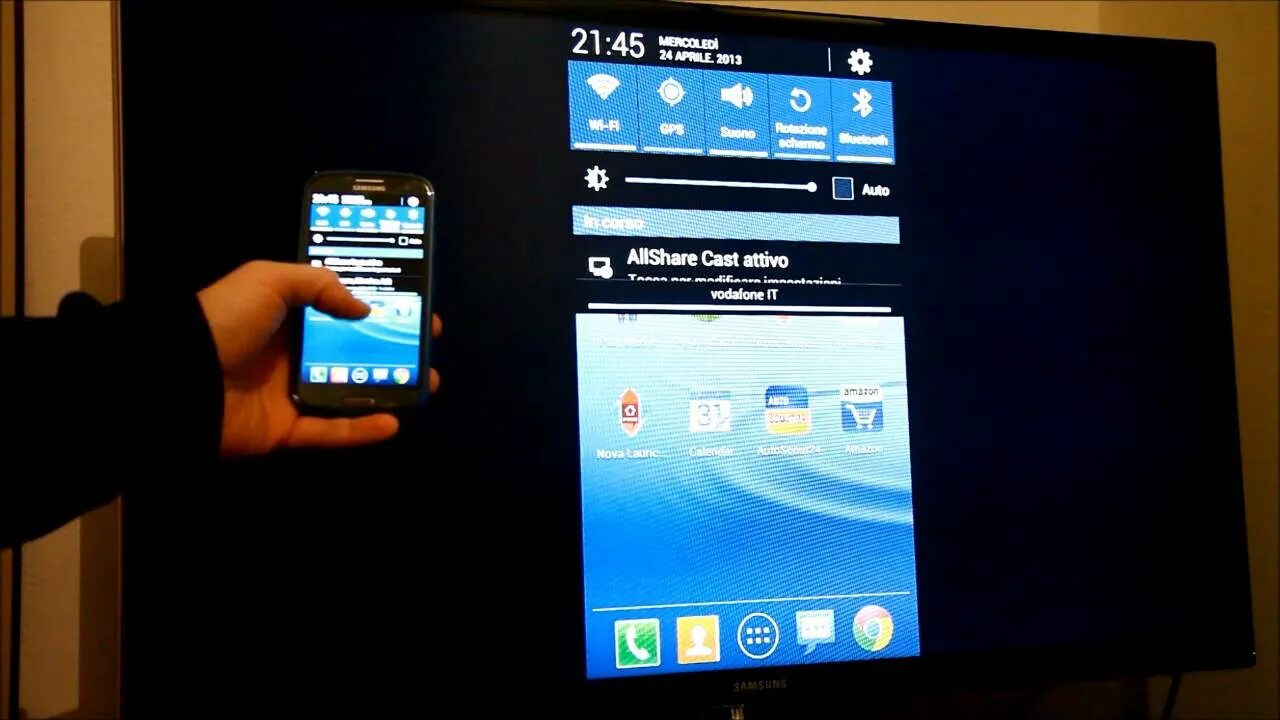 Приложение для подключения к телевизору samsung Samsung Galaxy SIII e Samsung Smart TV UE32F6400AY All Share Cast - YouTube