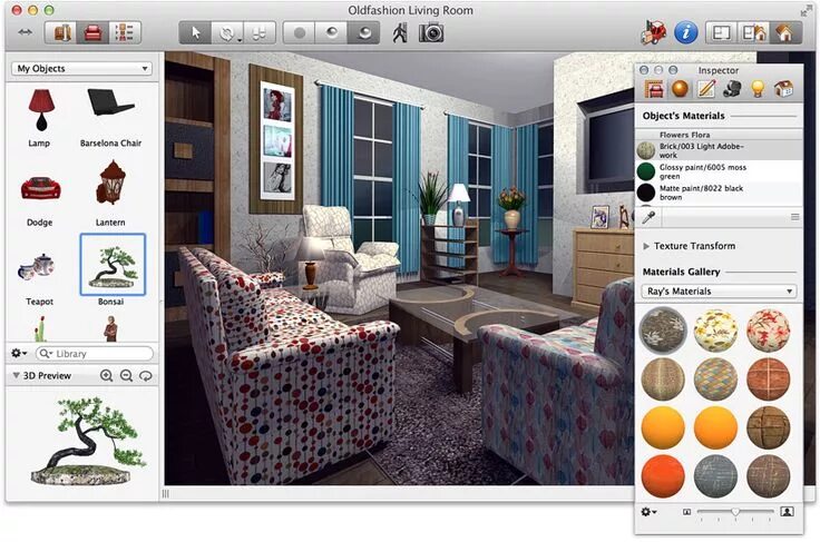 Приложение для проектирования интерьера в комнате Top CAD Software For Interior Designers: Review Interior design software, Room d