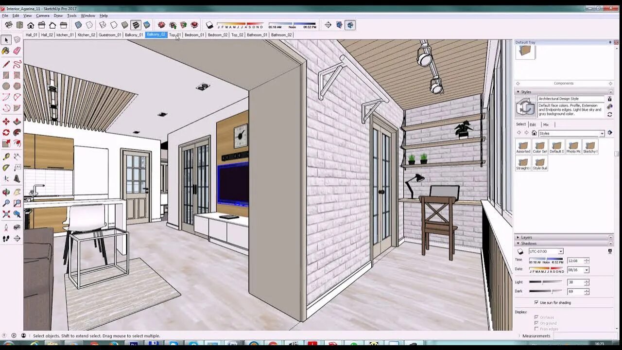 Приложение для проектирования интерьера в комнате Интерьер квартиры в SketchUp - YouTube