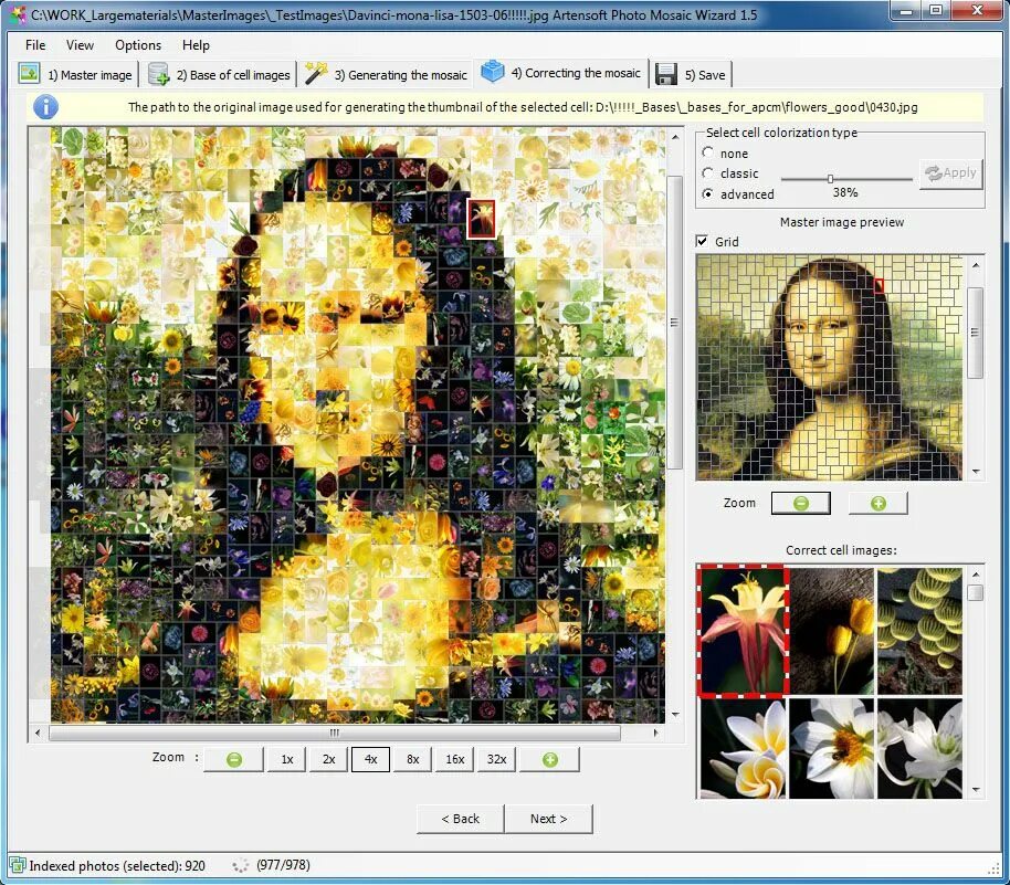 Приложение для создания фото по номерам Artensoft Photo Mosaic Wizard: Create Stunning Photo Mosaics