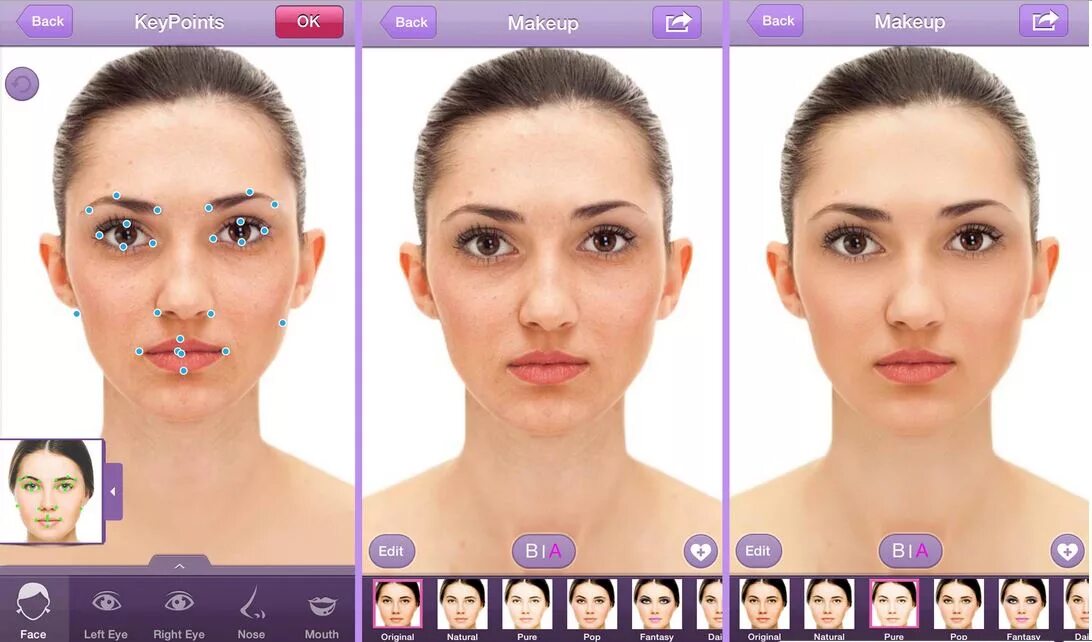 Приложение фото лица Give your face a digital makeover with Perfect365! - Techglimpse