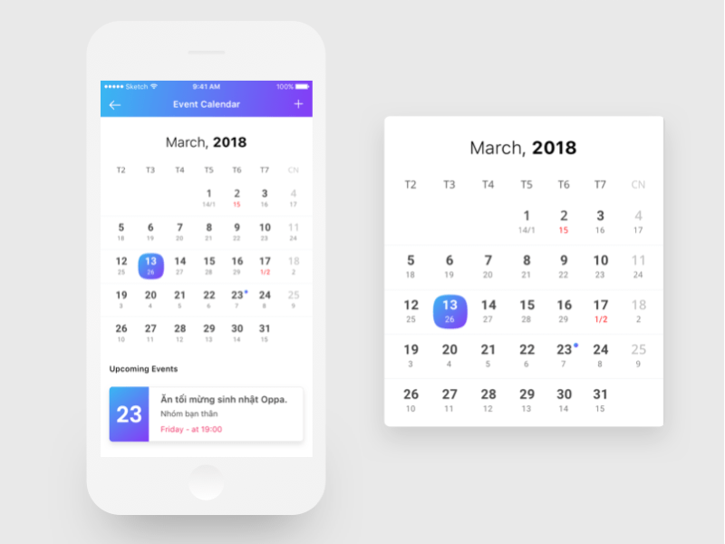 Приложение календарь на год Lunar Calendar View Calendar app, Calendar ui, Calendar design