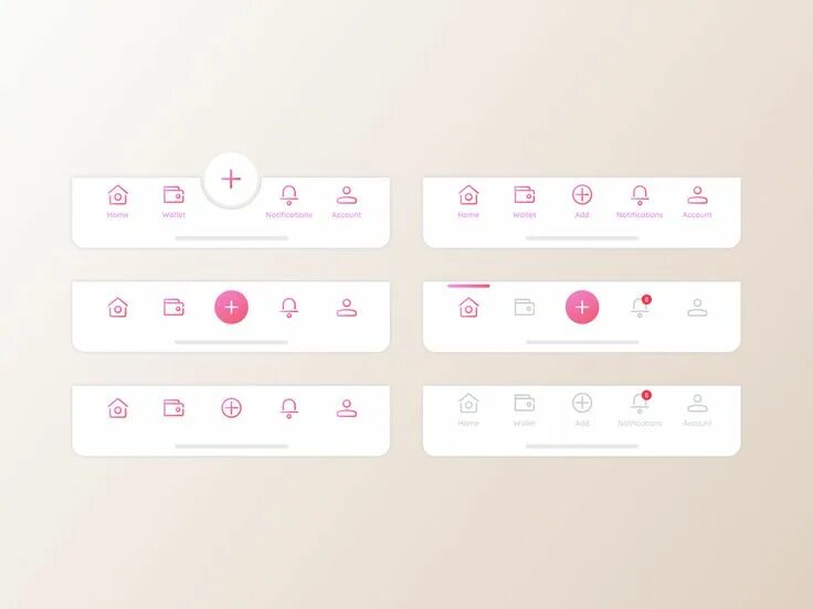 Приложение самоделок Daily UI - Tab Bars App design layout, Ui design website, App ui design