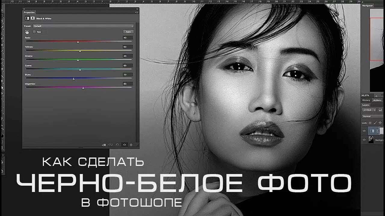 Приложение сделать фото черно белым Как сделать изображение черно-белым в Adobe Photoshop блог